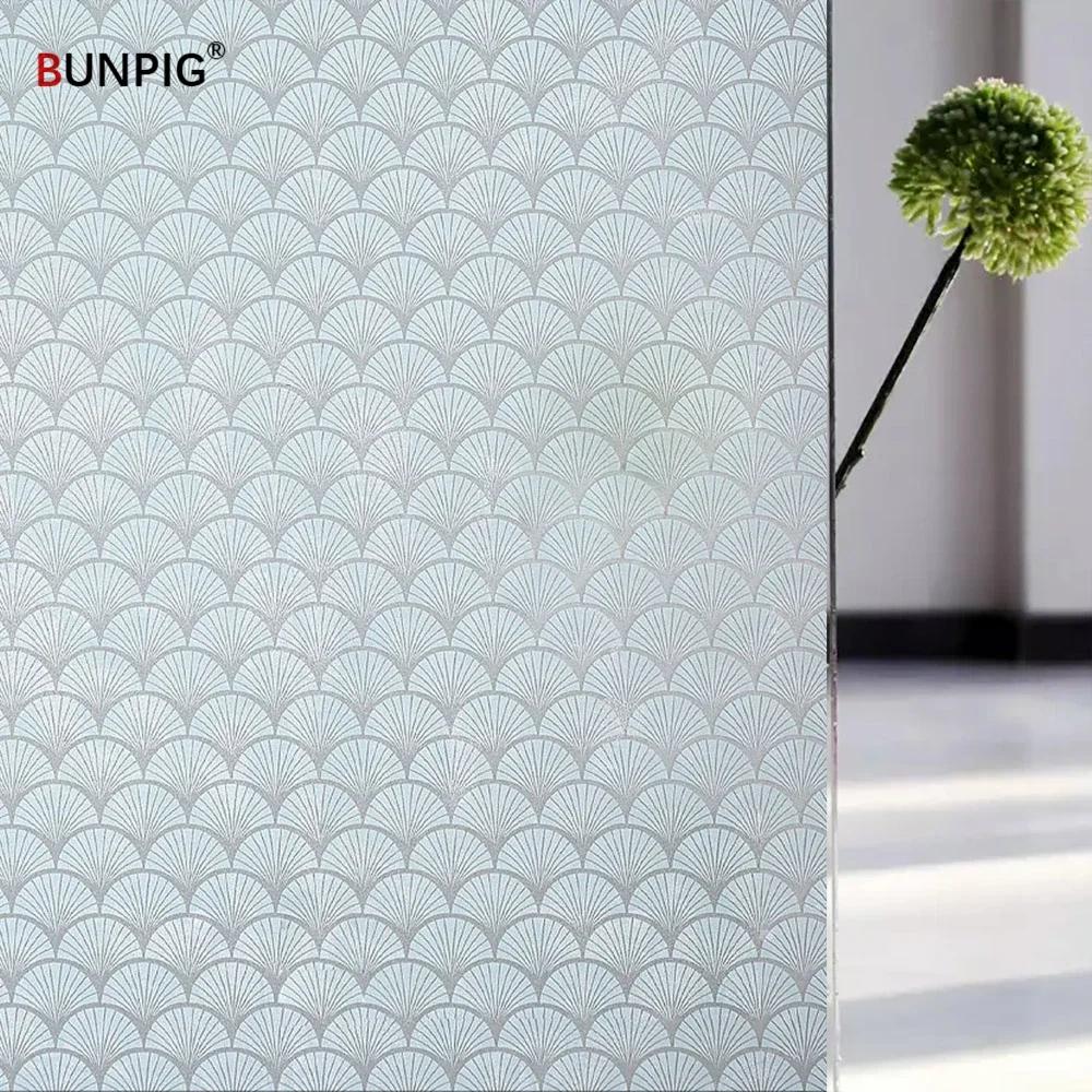 Sichtschutzfolie für Fenster, Buntglasfolie, mattierte, undurchsichtige Glasaufkleber, sonnenblockierende Vinyl-Fensteraufkleber für Tür, Zuhause, Büro
