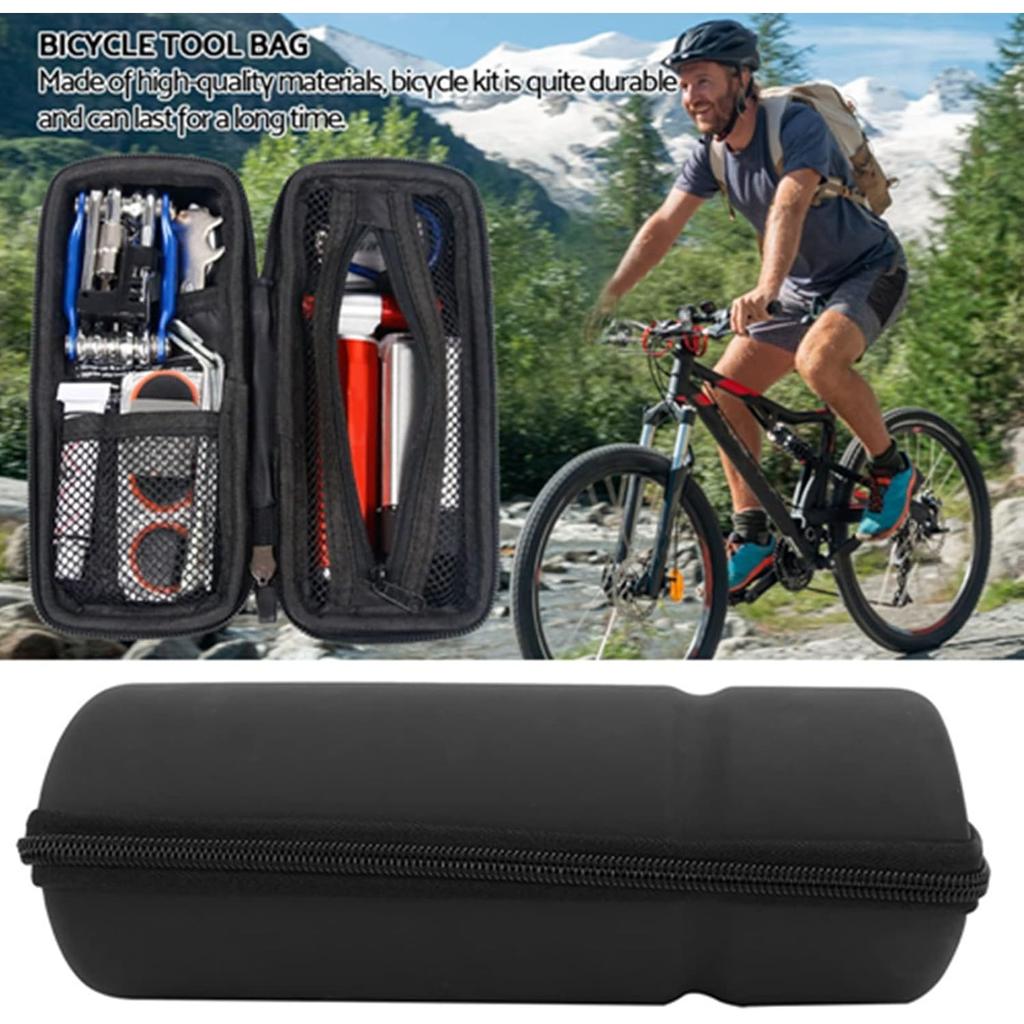 Bicycle tool sets, bicycle repair toolboxes, sealed zippers, bicycle tire repair kits, bicycle maintenance kits