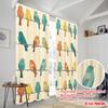 2 Stück, 2D-Flachdruck Beliebte Vorhangpaneele Bunte Vögel auf Ästen Strapazierfähiges Polyester (ohne Stange) Alle Jahreszeiten zum Leben