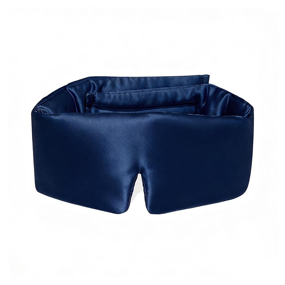 Soft Padded Sleep Mask Imitation Silk Eyemask Eye Shade Sleeping Mask  Portable темно-синий