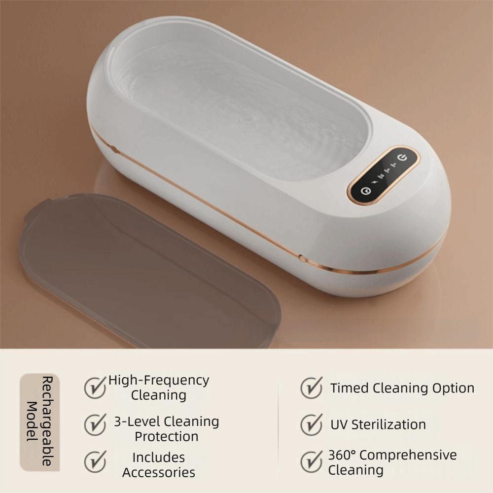 3 modes Versatile Ultrasonic Cleaning Machine Vibration Wash Cleaner for Ring Glasses Makeup Brush