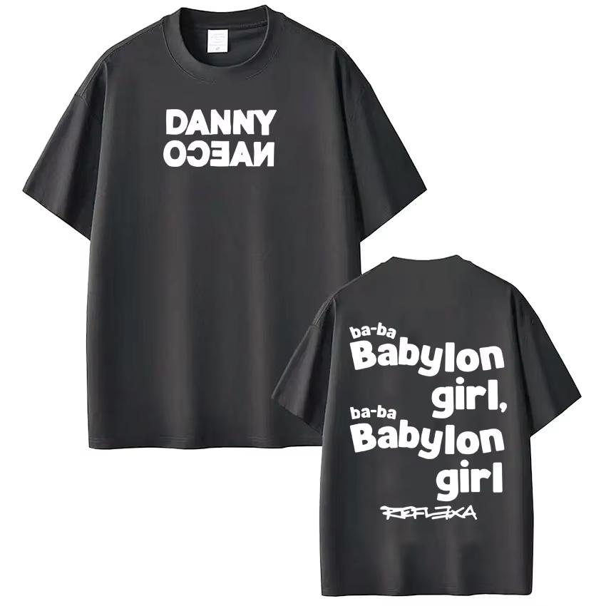 Rapper Danny Ocean Tour 2026 Graphic T Shirt Mens Hip Hop Fashion Tshirt pure Cotton Short Sleeve Casual Comfort Streetwear