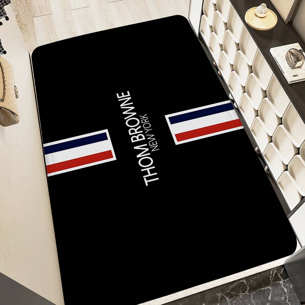 Fashion Brand T-Thom B-Brown Floor Mat INS Style Soft Bedroom Floor House Laundry Room Mat Anti-skid Household Carpets
