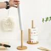 Durable Wooden Paper Towel Holder Anti-Skid Paper Storage Shelf  Bathroom