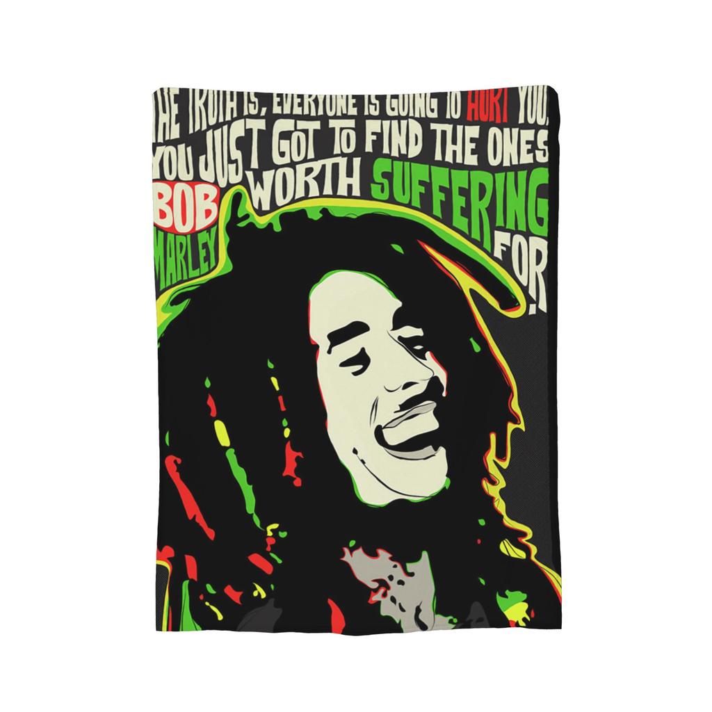 Bob Marley Reggae Ajax  Fleece Blanket Rasta Music Creative Throw Blankets for  Sofa Bedding Lounge Rug Piece,