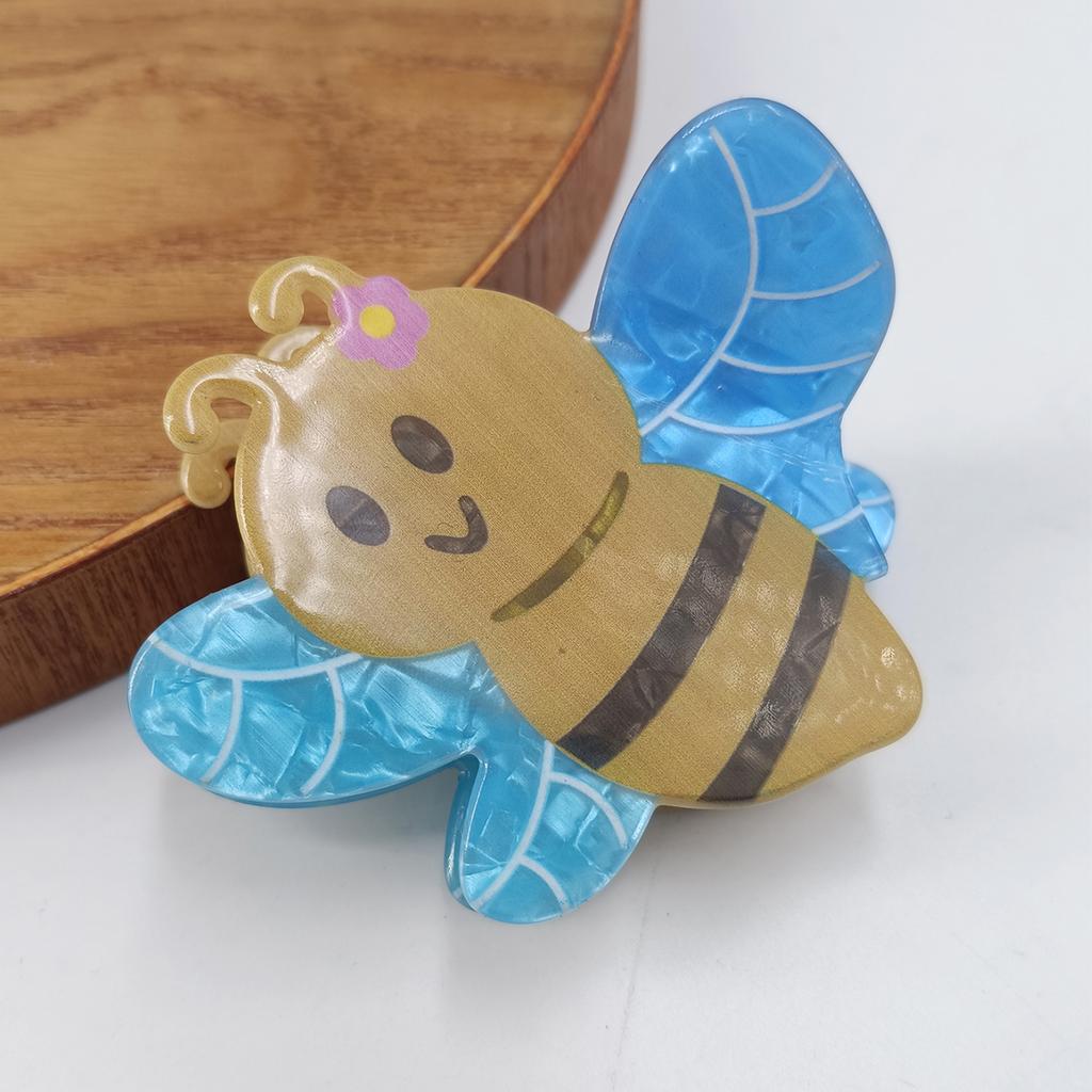 Kolorowe Akrylowe Spinki do Włosów w Kształcie Biedronki, Pszczoły, Klips Chwytający, Urocze Kreatywne Spinki Rekinowe, Zabawne Unikalne Akcesoria do Włosów dla Kobiet