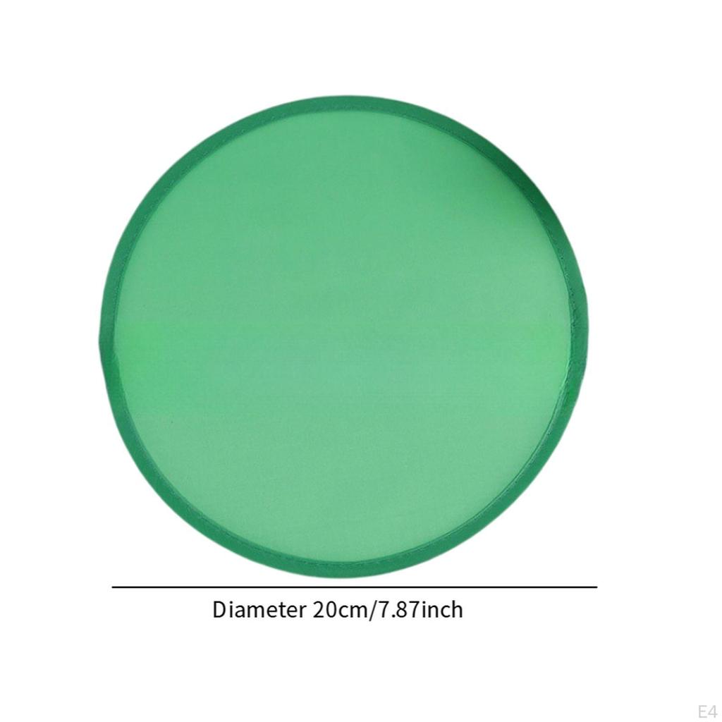 10 Pieces Folding Fan ,Flying Disc Summer, Classic ,Diameter 20 cm, Round Portable for