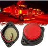 APSMOTIV 10-Pack RED Round LED Side Marker Clearance Lamp Heavy Truck Lighting Universal Fit Led Marker Lights Trailer