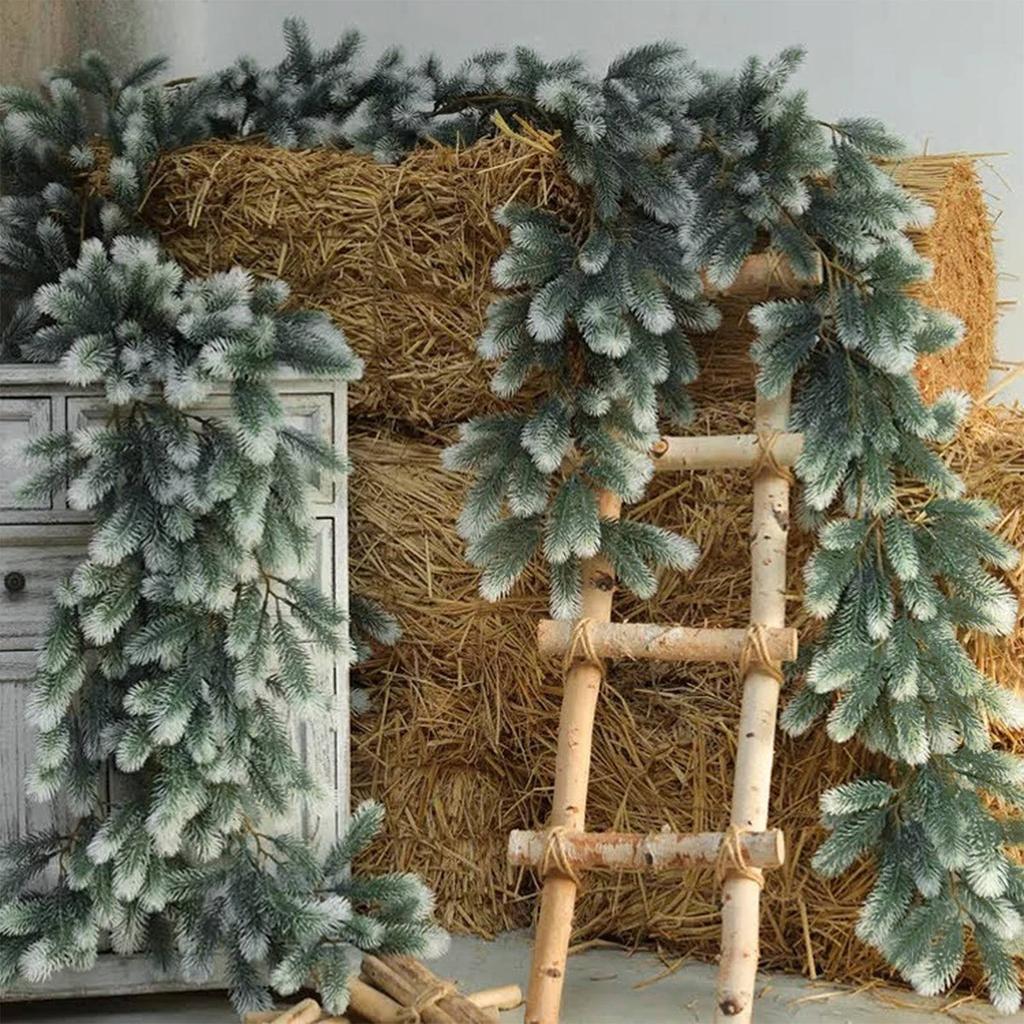 180cm Christmas Garland Wreath Rattan Artificial Vine Hanging Floral Garland Christmas Decor For Home Door Artificial Flowers