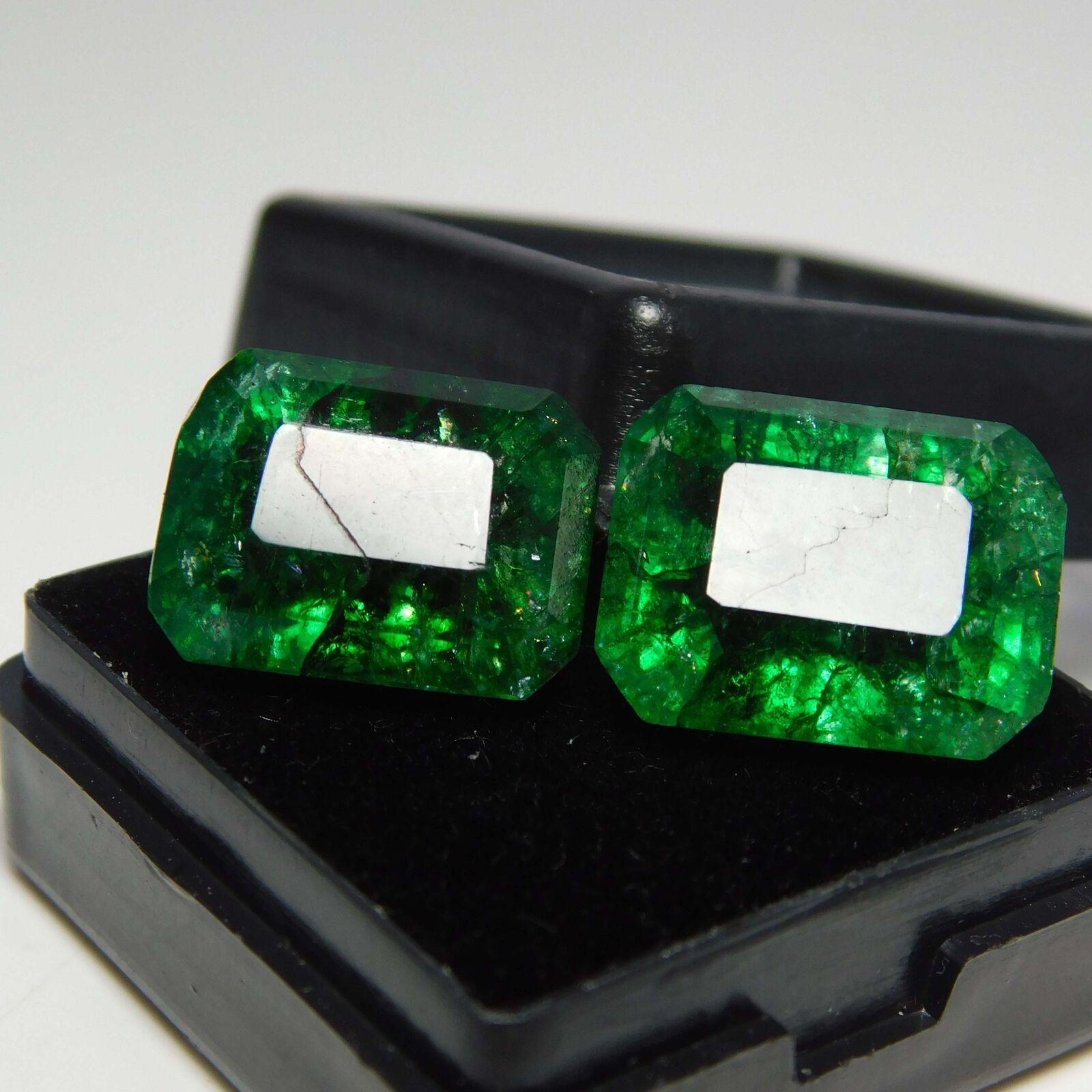 

12 шт Натуральний Смарагдово-зелений СЕРТИФІКОВАНИЙ Сипучий Дорогоцінний Камінь Смарагдової Форми A-5468948 13.6 mm Each зелений