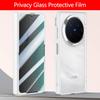 Frosted Semi-transparent Back Cover For VIVO X Fold 6 with Metal Lens Ring Front Glass Screen Protector Case