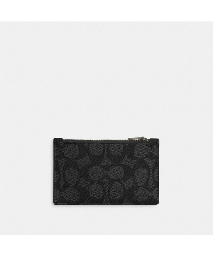Coach Zip Card Case In Signature
