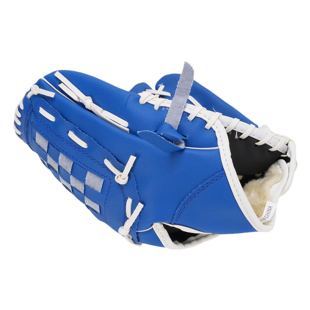 Sports Baseball Glove for Adult Youth Leather Breathable Baseball Softball Glove for Training Blue 24.1cm 9.5in