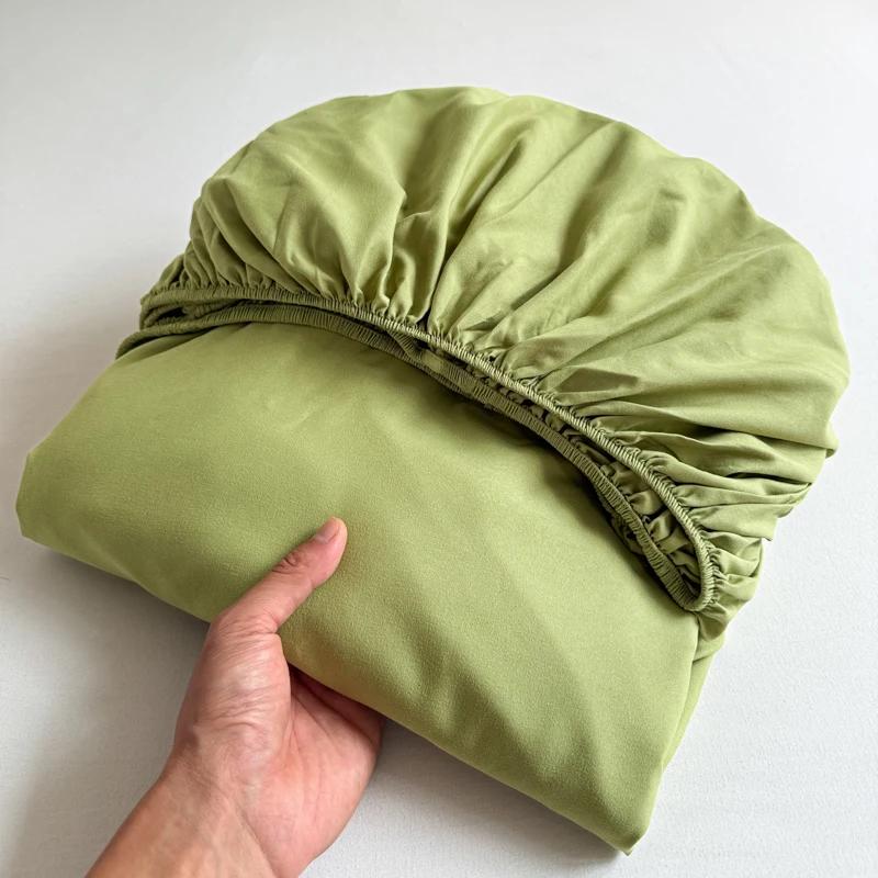 Cotton Fitted Sheet Double Queen King Size Mattress Covers with Elastic Bands 600TC Cotton Fitted Bed Sheet Elastic Band Mattress Cover