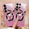 Luxury Peony Flower phone case s26 ultra case glass mobile phones for Samsung Galaxy S26 S25 S24 S23 S22 FE Ultra Plus