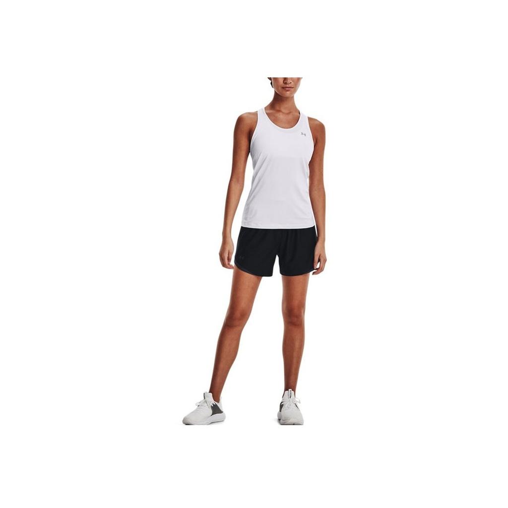 Under Armour Solid Color Letter Print Training Shorts Women shorts Black 1370734-001