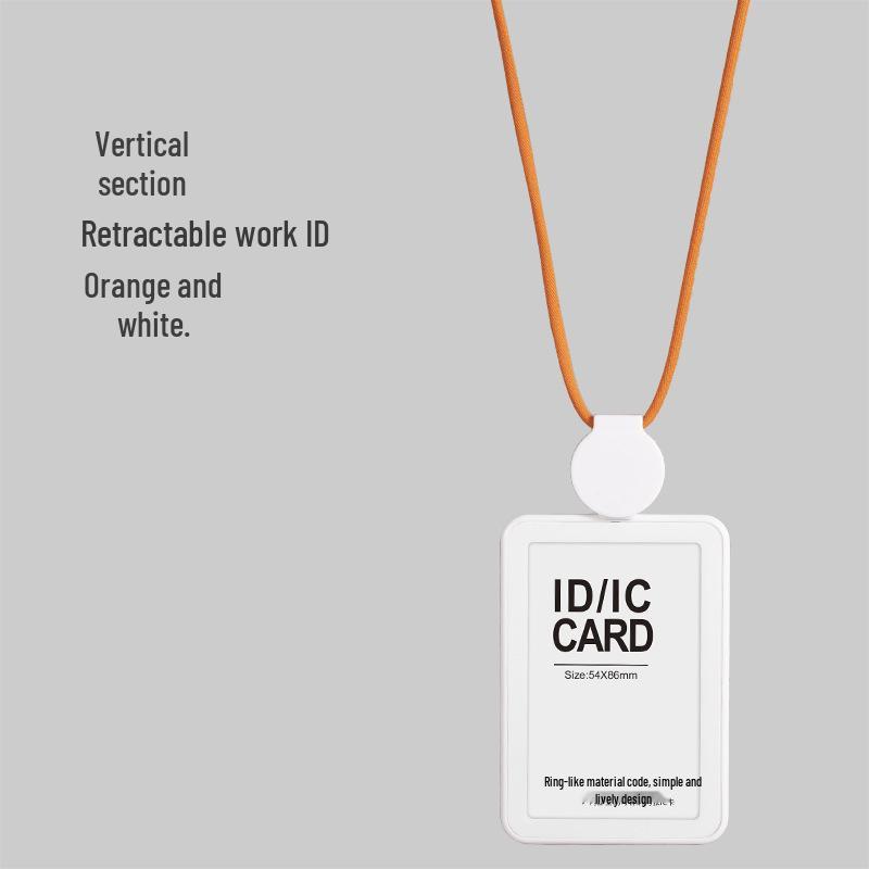 Retractable Transparent ID Badge Holder Lanyard for Students & Employees