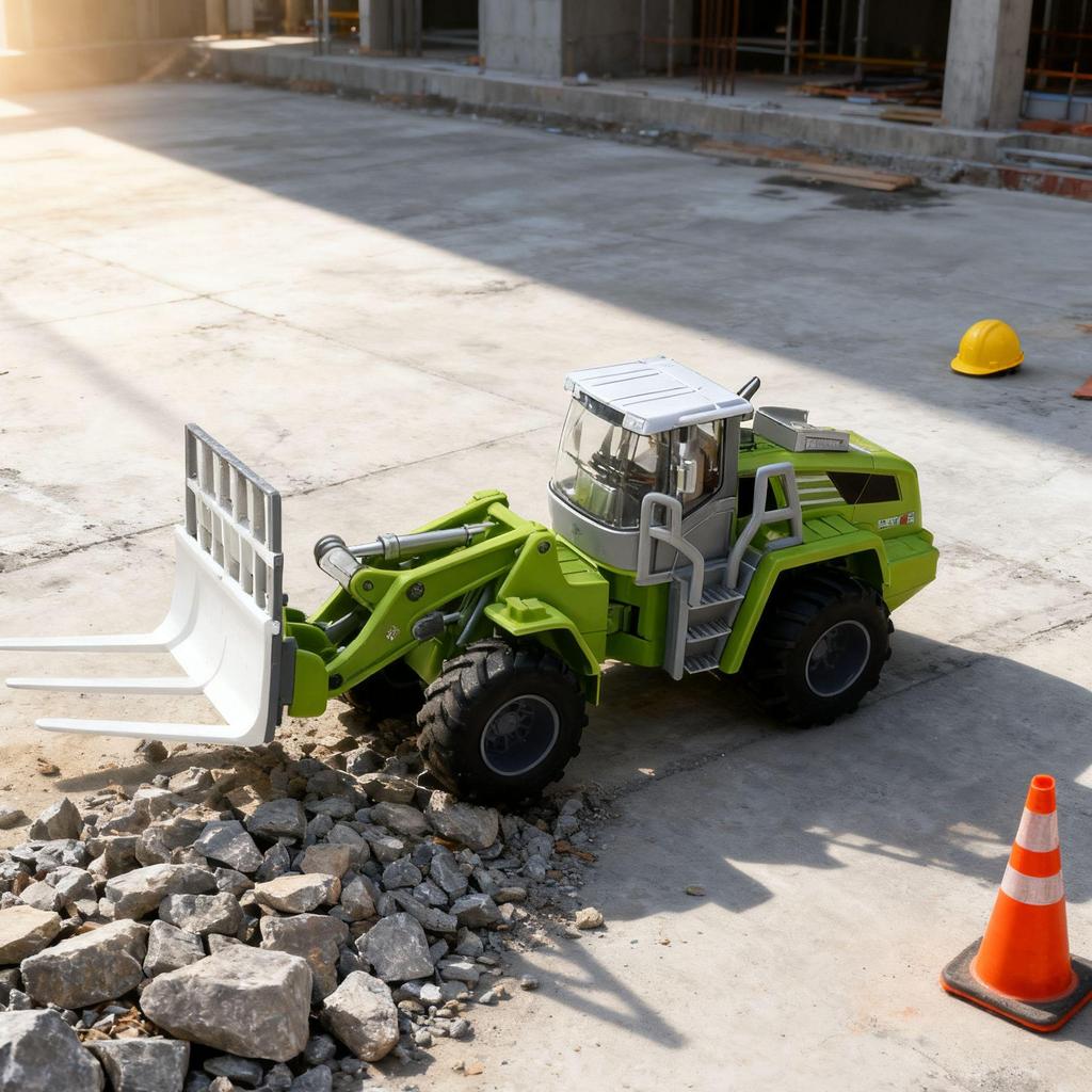 Alloy ABS Drop-Resistant Toy Forklift Construction Set for Boys Ages 3-6