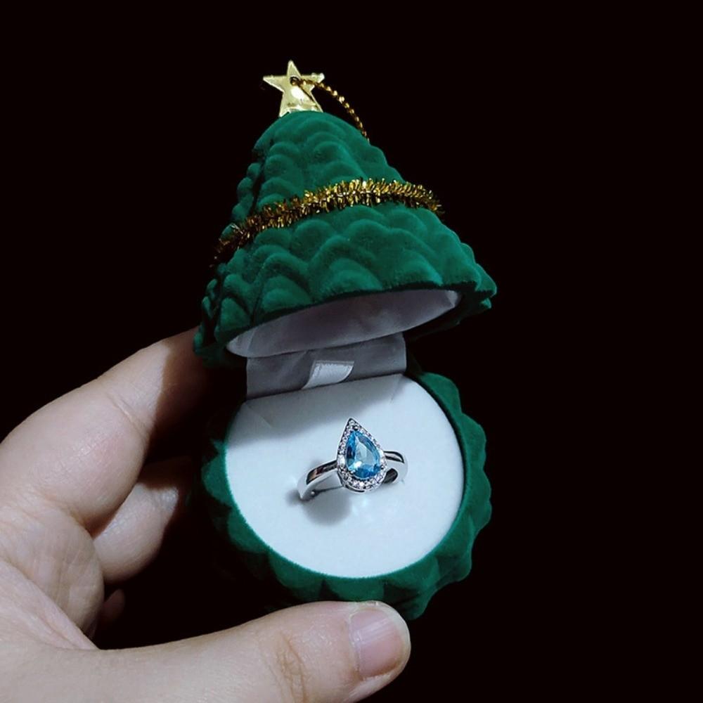 Christmas Bell Christmas Jewelry Box Snowman Santa Claus Rings Box Marriage Anniversary