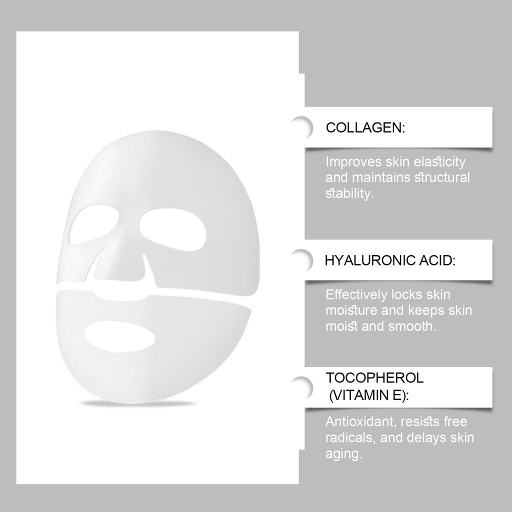 4-20 Stück Kollagen Anti-Falten Lifting Straffende Gesichtsmaske Niacinamid Aufhellende Gesichtsmaske Feuchtigkeitsspendend Sanft Feuchtigkeitsspendende Haut