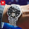 OLEVS 6701 Man Watch Fashion Stainless Steel Hollow Flywheel Automatic Mechanical Watch for Men Top Brand Original Men's Watches