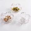 Gold Inlay Glass Sakura Disc Japanese Flower Candle Holder Modern Sauce Bowl  Ice Cream