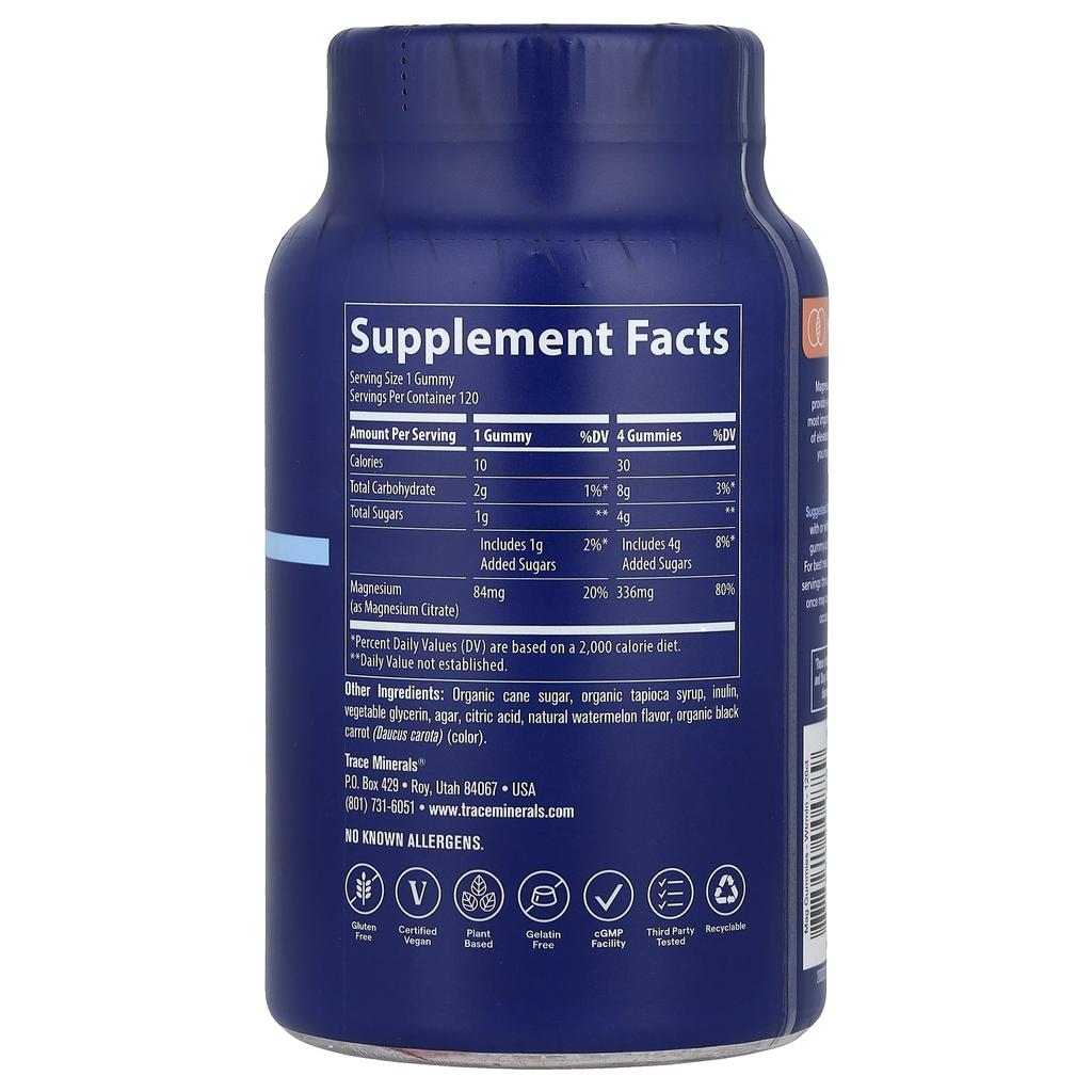 Magnesium Gummies, Watermelon Flavor, 120 Gummies