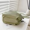 Women's Fashion Cloud Shape Evening Bag Niche Design Solid Color Leather Shoulder Messenger Bag
