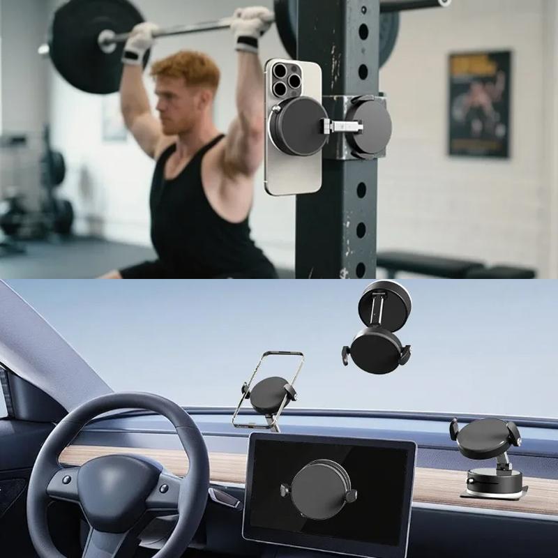 Car Magnetic Clip Phone Holder 360° Rotation Car Vacuum Suction Cup Stand For Magsafe iPhone 17 16 15 14 13 12 Pro Max Bracket