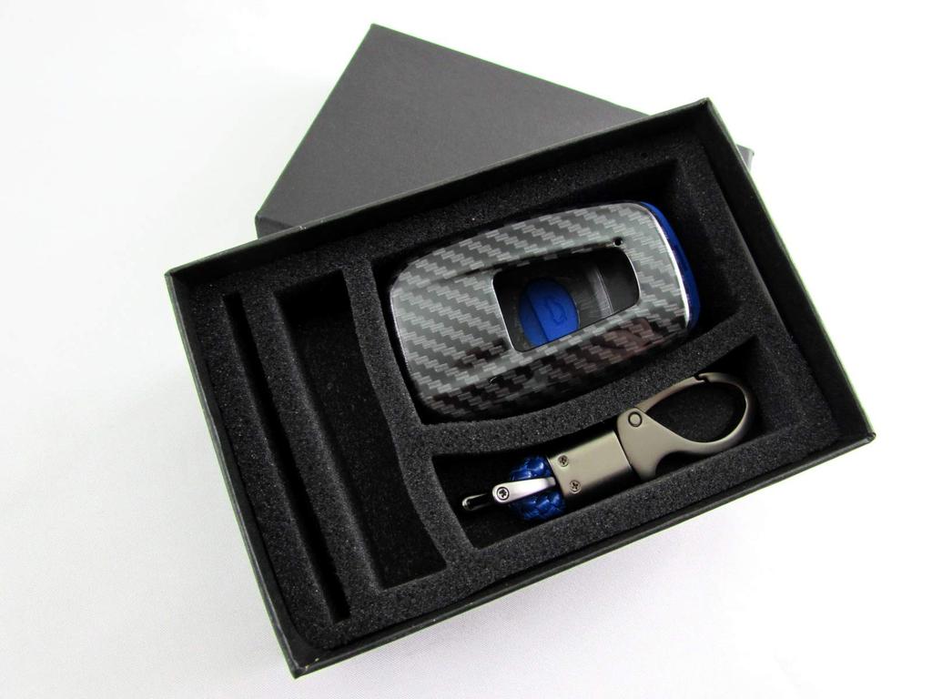 BRIGHTZ Carbon Fiber Smart Key Case for Prius PHV ZVW52, Blue [KEY-CASE-017] ZVM M52 52 50 Prius PHV 31351