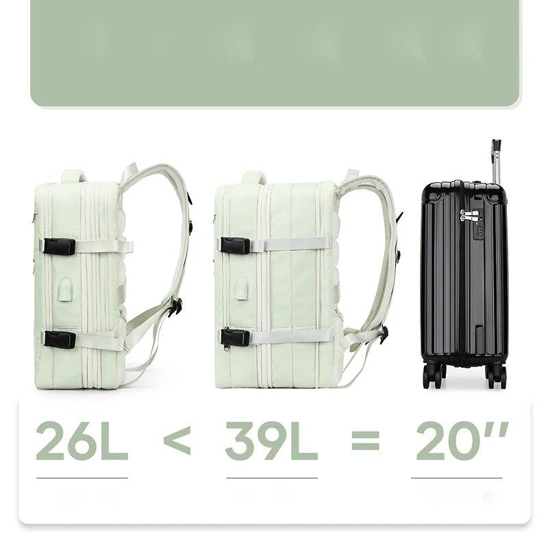 Erweiterbarer Reiserucksack mit großer Kapazität, modische Erweiterbarkeitsrucksäcke, Reise-Laptop-Aufbewahrungspakete, Erweiterbare Rucksäcke