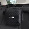 Car Storage Box Charging Gun Leather Bag Accessories For Jeep Grand Cherokee Wrangler JK Gladiator Compass Renegade Wagoneer AMU1