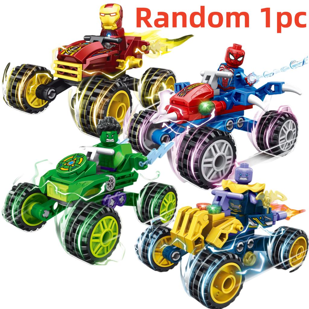 Blind Box Mini Marvel Building Blocks Figures Big Goblin Spiderman Iron Man Venom Captain Hawk Deadpool Technic Armor Gift Toys