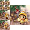 Car Accessory Acrylic Bee Mirror Pendant With Christmas Tree For Holiday Decor