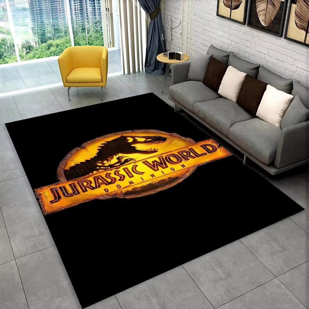 3D J-Jurassic Park Dinosaur Carpet Large Area Rug Bedroom Kids’ Playroom Floor Mat Non-Slip Living Room Decor Fun Sofa Accent