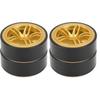 4pcs RC 6 Spoke Plastic Wheel Rims with Rubber Tires for 1 10 RC Drift Car OnRoad Drifting Car