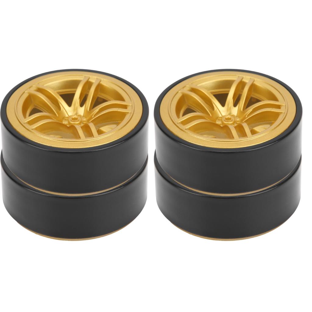 4pcs RC 6 Spoke Plastic Wheel Rims with Rubber Tires for 1 10 RC Drift Car OnRoad Drifting Car