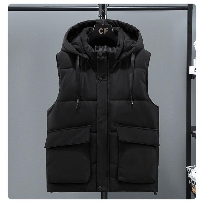 Plus Size Thick Sleeveless Vest Waistcoat Outerwear For Big Men
