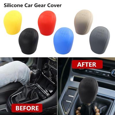 Car Silicone Gear Shift Knob Cover Handbrake Non Slip Grip Handle Case Automobiles Gear Shift Collars Car Interior Accessories