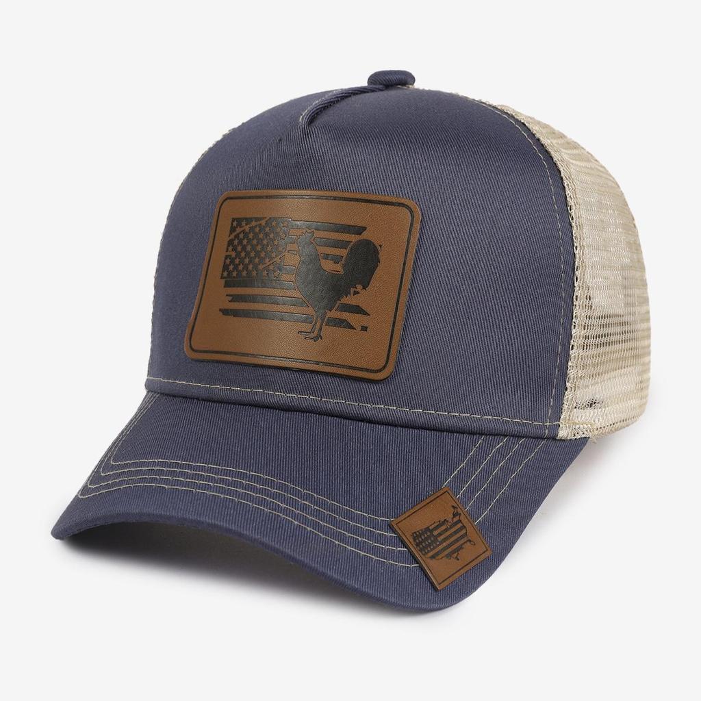 Trendy Animal Embroidery Leather-Label Baseball Cap: European & American Korean-Style Duckbill Design