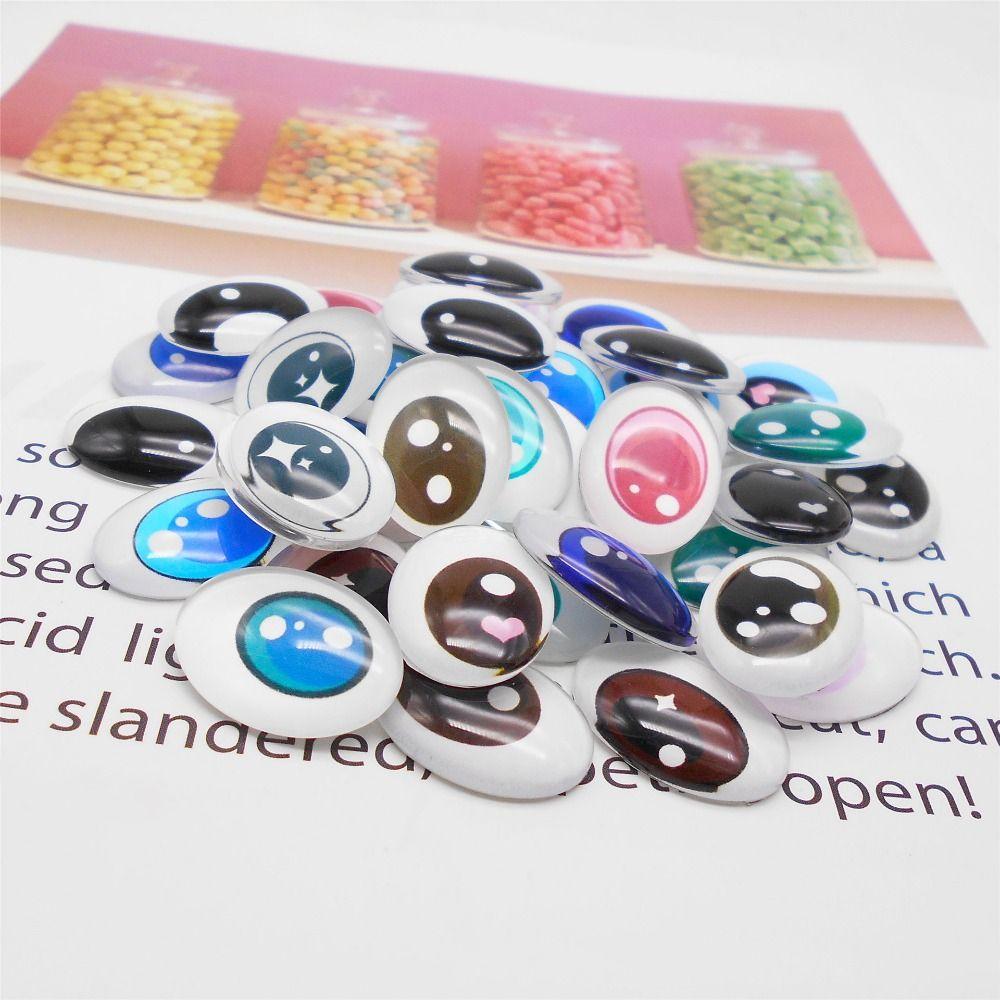 50pcs Crystal Doll Eyes Accessories Multistyles Simulation Glass Eye Patches