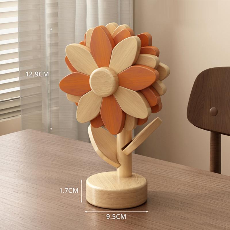 

Sunflower Coasters Placemats Insulation Mat Solid Wood Dining Table Anti Scalding Mat Dishes Bowls Home Decor Insulation Mats (as the picture,one size)