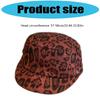 Winter Autumn Soft Stretchable Leopard Pattern Beret Cap Breathable Faux Suedes Unisex Fashion Headwear