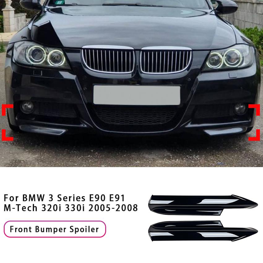 For BMW 3 Series E90 E91 M-Tech 320i 330i 2005-2008 Front Bumper Lip Angle Diffuser Splitter Spoiler Protector Body Kits