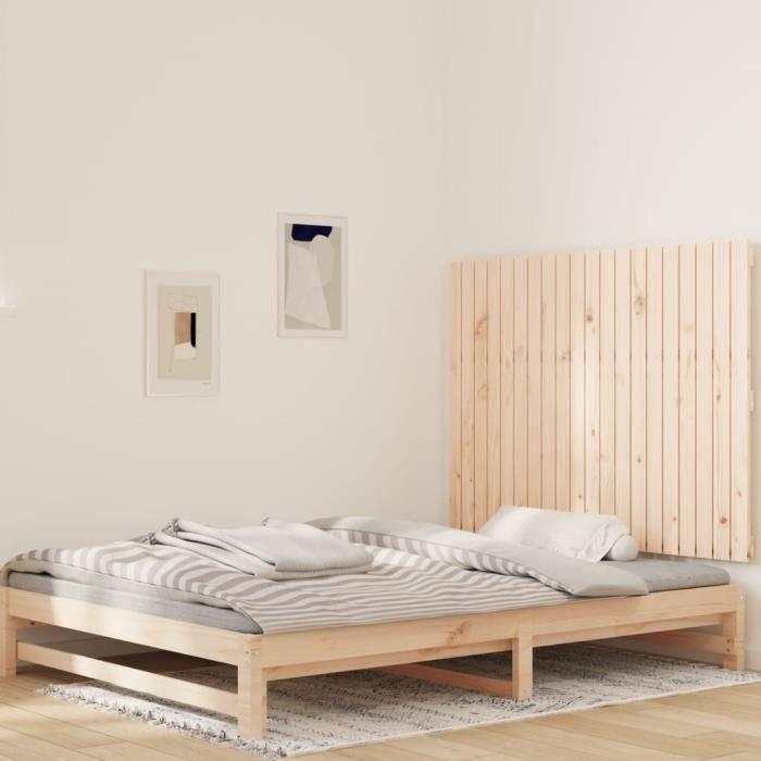 824888 vidaXL Tête de lit murale 127,5x3x90 cm Bois massif de pin