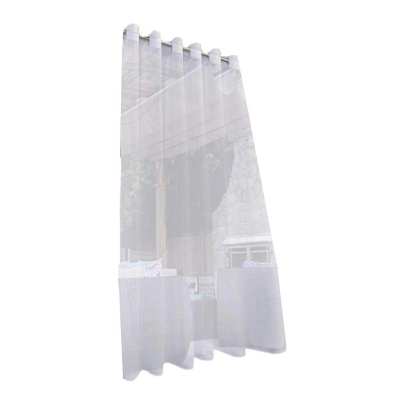 Outdoor Transparents Curtains Weatherproofs Eyelet Voile Curtains for Patioes Gazeboes