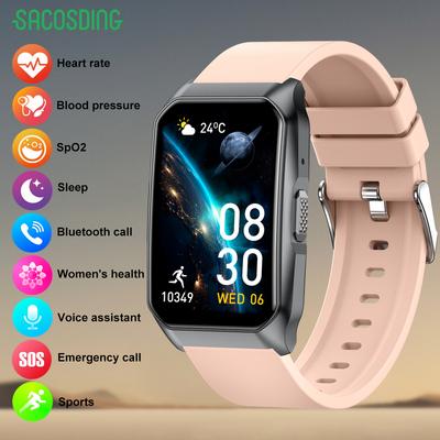 SACOSDING New Smart Watch Heart Rate Health Monitoring Sports Watch Bluetooth Call Waterproof Smartwatch For Android IOS