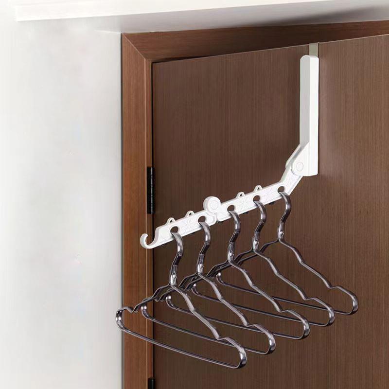 Suport de haine pliabil multifuncțional Dormitor Dormitor Suport de uscare Dulap suspendat Suport pentru ușă Umeraș portabil pentru haine