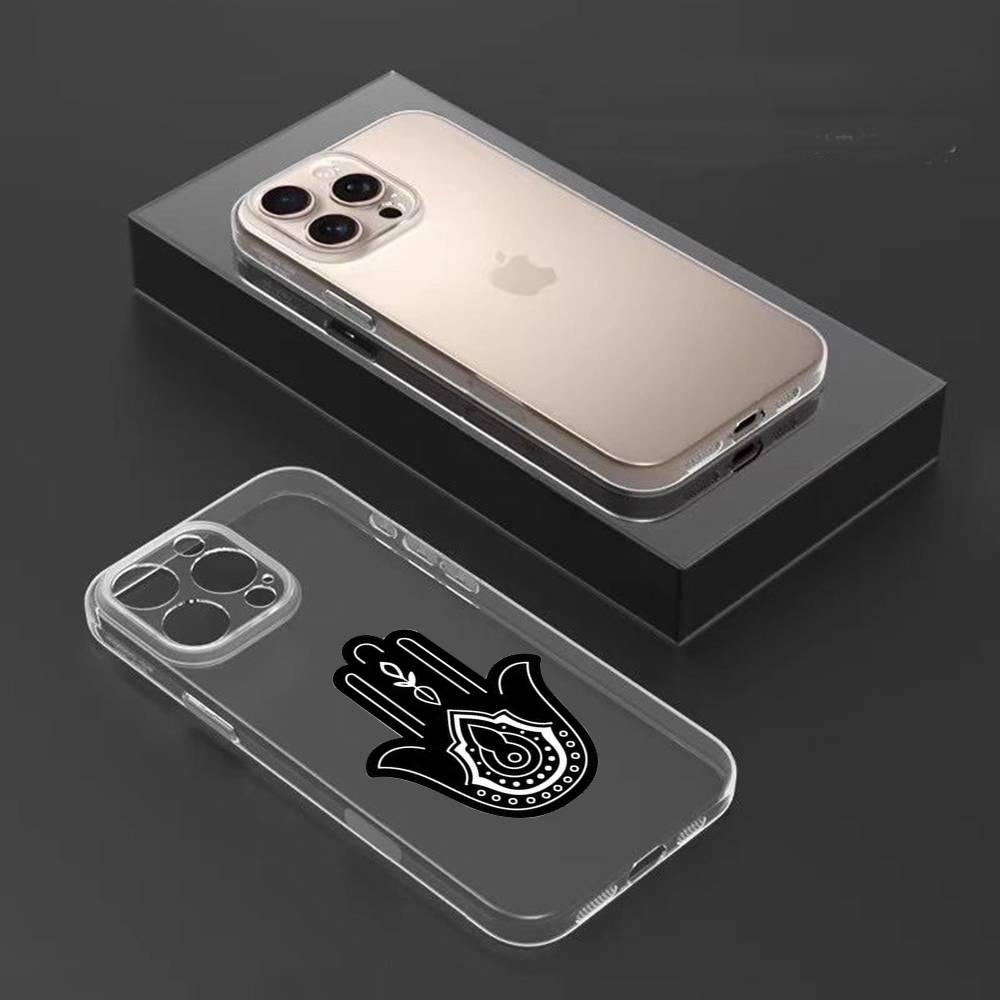 

Hamsa Hand Of Fatima Art Phone Case For iPhone17,16,15,14,13,12,11 Plus,Pro Max Soft Transparent Cover iPhone12PRO