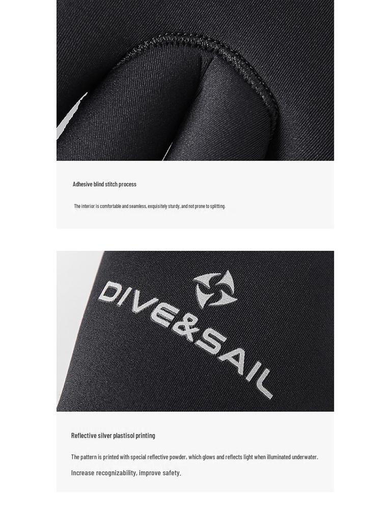 DIVE&SAIL 5MM Diving Gloves: Cold-Proof, Scratch-Resistant for Swimming, Surfing, Fishing, Rescue & Cycling